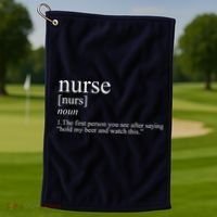 Funny Nurse Definition Golf Towel thumb 1