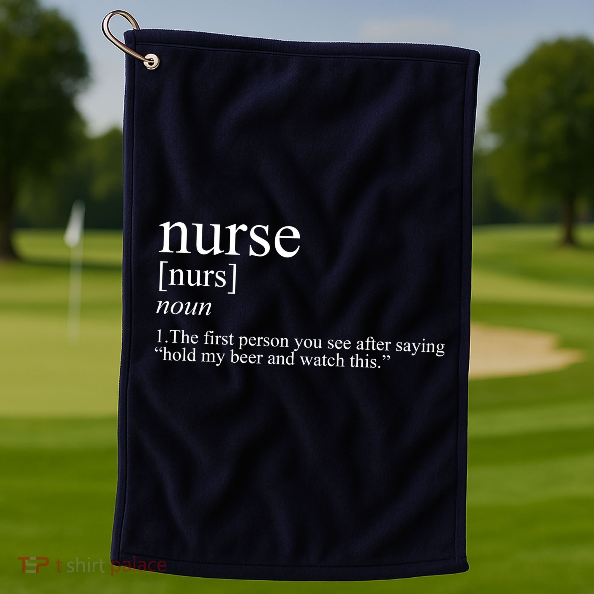 Funny Nurse Definition Golf Towel