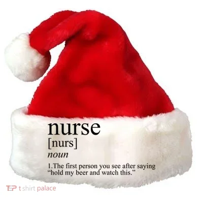 Funny Nurse Definition Santa Hat