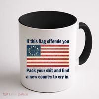 Funny Offensive Betsy Ross Flag Coffee Mug thumb 1