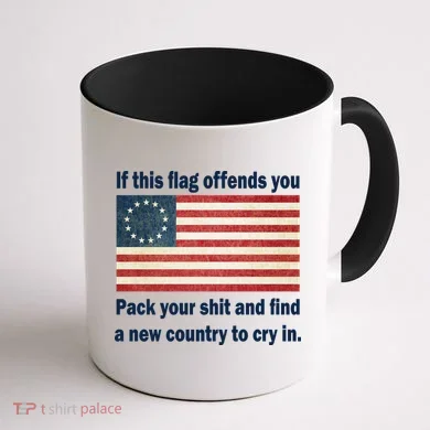 Funny Offensive Betsy Ross Flag Coffee Mug back