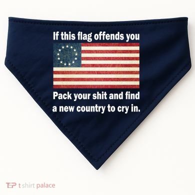 Funny Offensive Betsy Ross Flag USA-Made Doggie Bandana