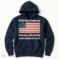 Funny Offensive Betsy Ross Flag Hoodie thumb 0