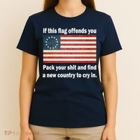 Funny Offensive Betsy Ross Flag T-Shirt thumb 4