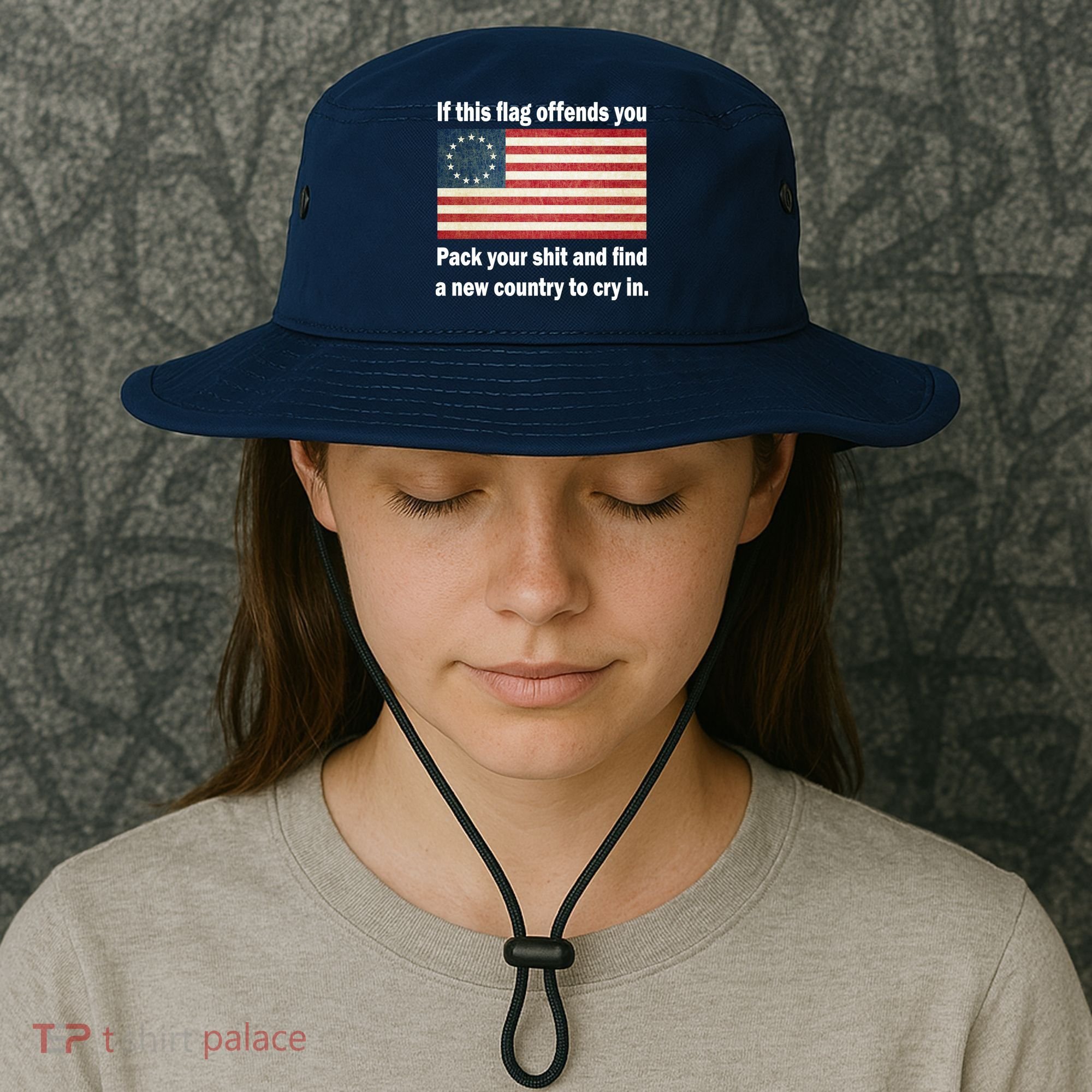 Funny Offensive Betsy Ross Flag Bucket Hat