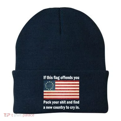 Funny Offensive Betsy Ross Flag Beanie