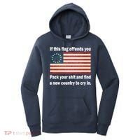 Funny Offensive Betsy Ross Flag Women's Hoodie thumb 0