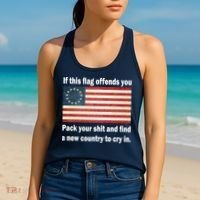 Funny Offensive Betsy Ross Flag Women's Tank Top thumb 2