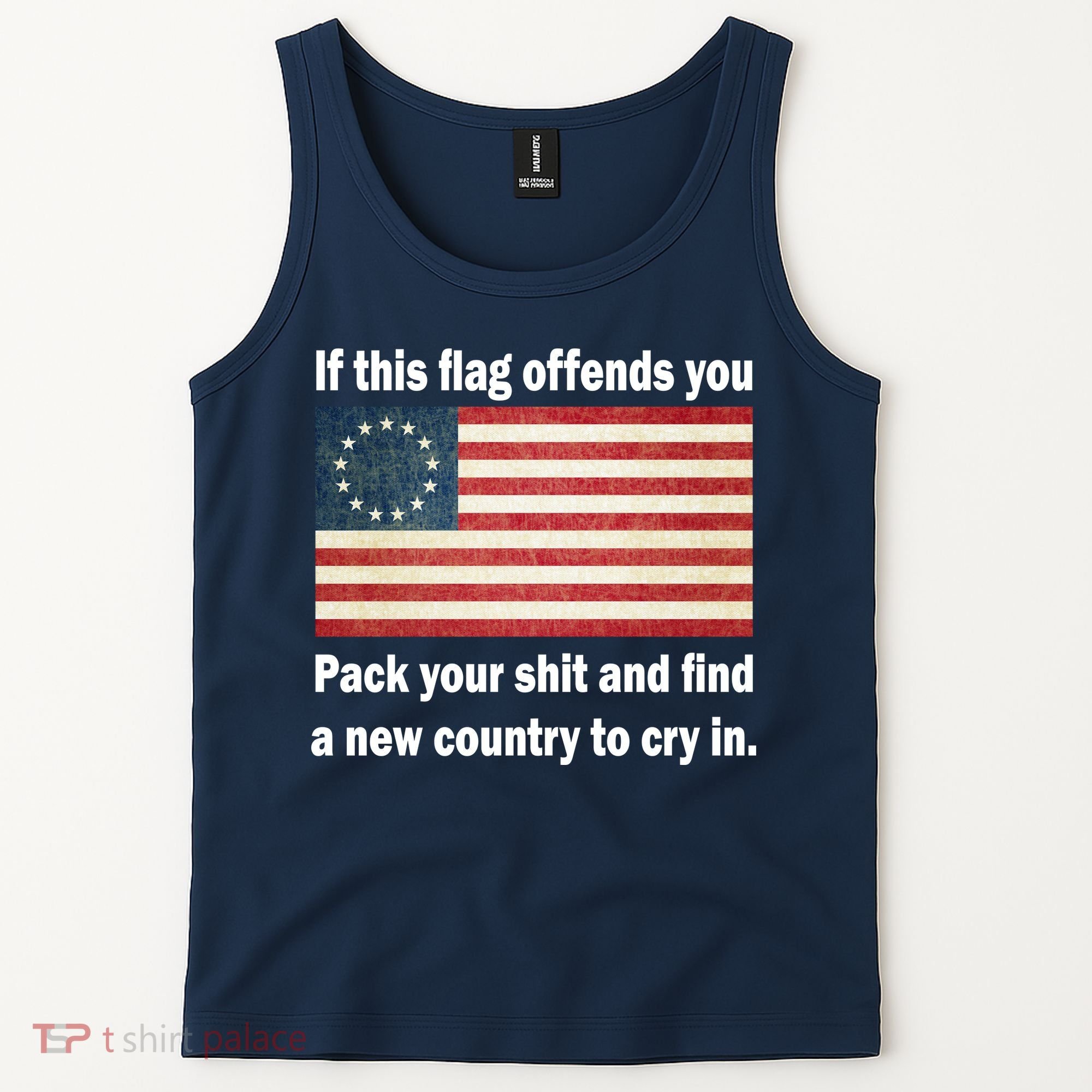 Funny Offensive Betsy Ross Flag Tank Top