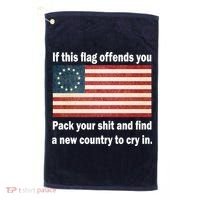 Funny Offensive Betsy Ross Flag Golf Towel thumb 0