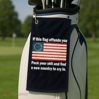 Funny Offensive Betsy Ross Flag Golf Towel thumb 2