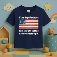 Funny Offensive Betsy Ross Flag Toddler T-Shirt thumb 3