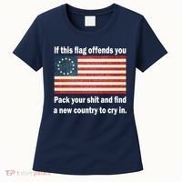 Funny Offensive Betsy Ross Flag Women's T-Shirt thumb 0