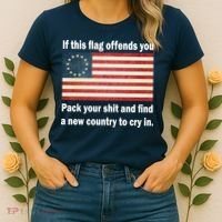 Funny Offensive Betsy Ross Flag Women's T-Shirt thumb 2