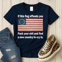 Funny Offensive Betsy Ross Flag Women's T-Shirt thumb 3