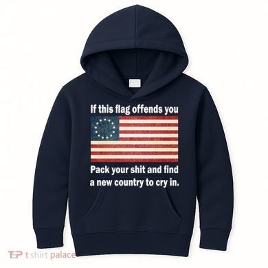 Funny Offensive Betsy Ross Flag Kids Hoodie