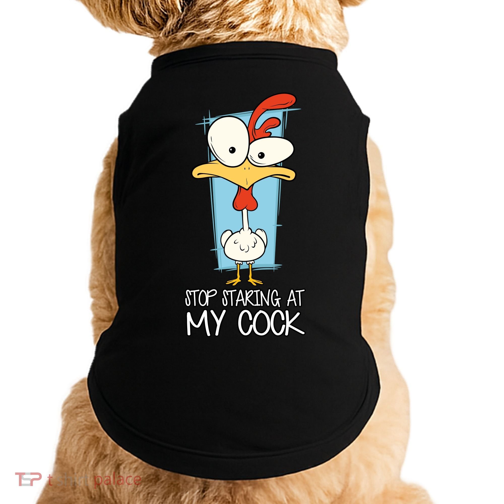 Funny Offensive Stop Staring At My Cock Doggie Tank