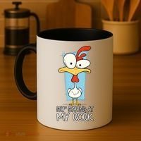 Funny Offensive Stop Staring At My Cock Coffee Mug thumb 4
