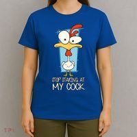 Funny Offensive Stop Staring At My Cock T-Shirt thumb 4