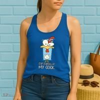 Funny Offensive Stop Staring At My Cock Women's Tank Top thumb 2