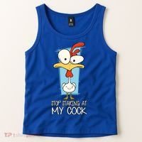 Funny Offensive Stop Staring At My Cock Tank Top thumb 2