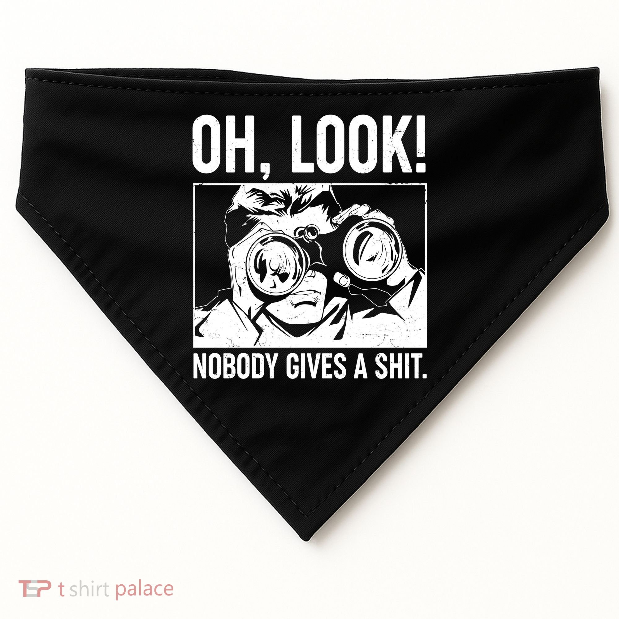Funny Oh Look Nobody Gives A Shit USA-Made Doggie Bandana