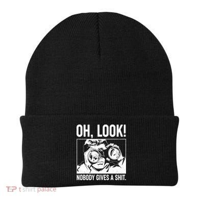 Funny Oh Look Nobody Gives A Shit Beanie