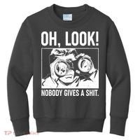 Funny Oh Look Nobody Gives A Shit Kids Sweatshirt thumb 0