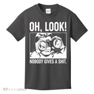 Funny Oh Look Nobody Gives A Shit Kids T-Shirt