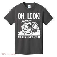 Funny Oh Look Nobody Gives A Shit Kids T-Shirt thumb 0