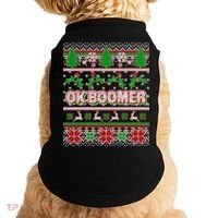 Funny OK Boomer Ugly Christmas Doggie Tank thumb 0