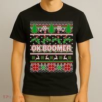 Funny OK Boomer Ugly Christmas T-Shirt thumb 3