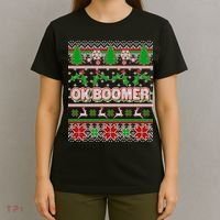 Funny OK Boomer Ugly Christmas T-Shirt thumb 4