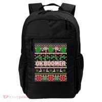 Funny OK Boomer Ugly Christmas Backpack thumb 0