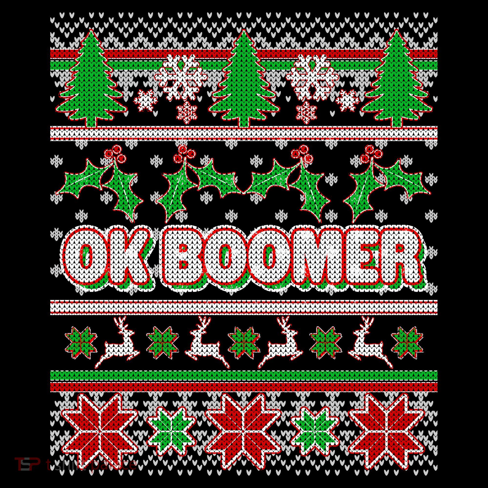 Funny OK Boomer Ugly Christmas Coffee Mug