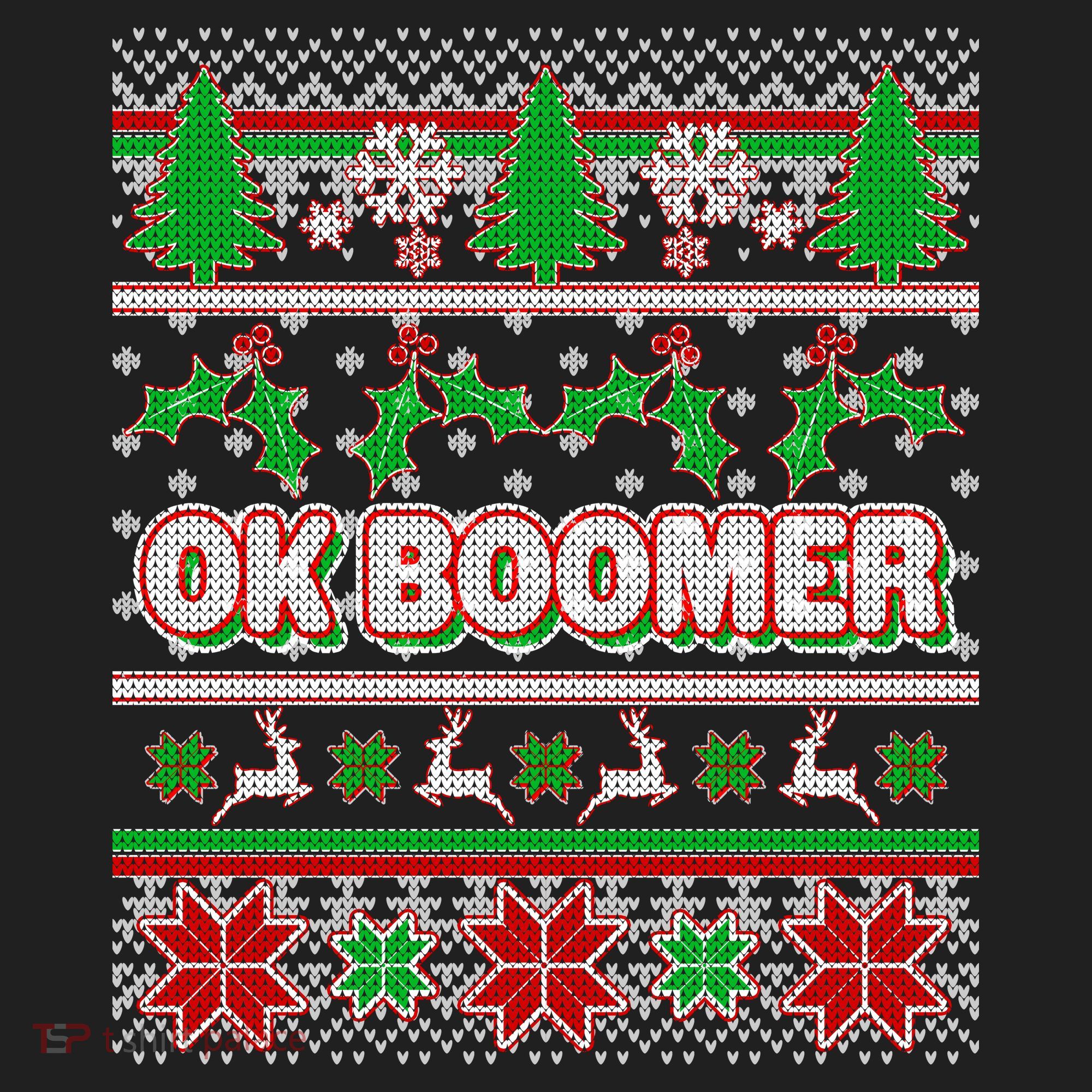 Funny OK Boomer Ugly Christmas Beanie