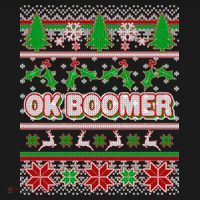 Funny OK Boomer Ugly Christmas Women's Hoodie thumb 2