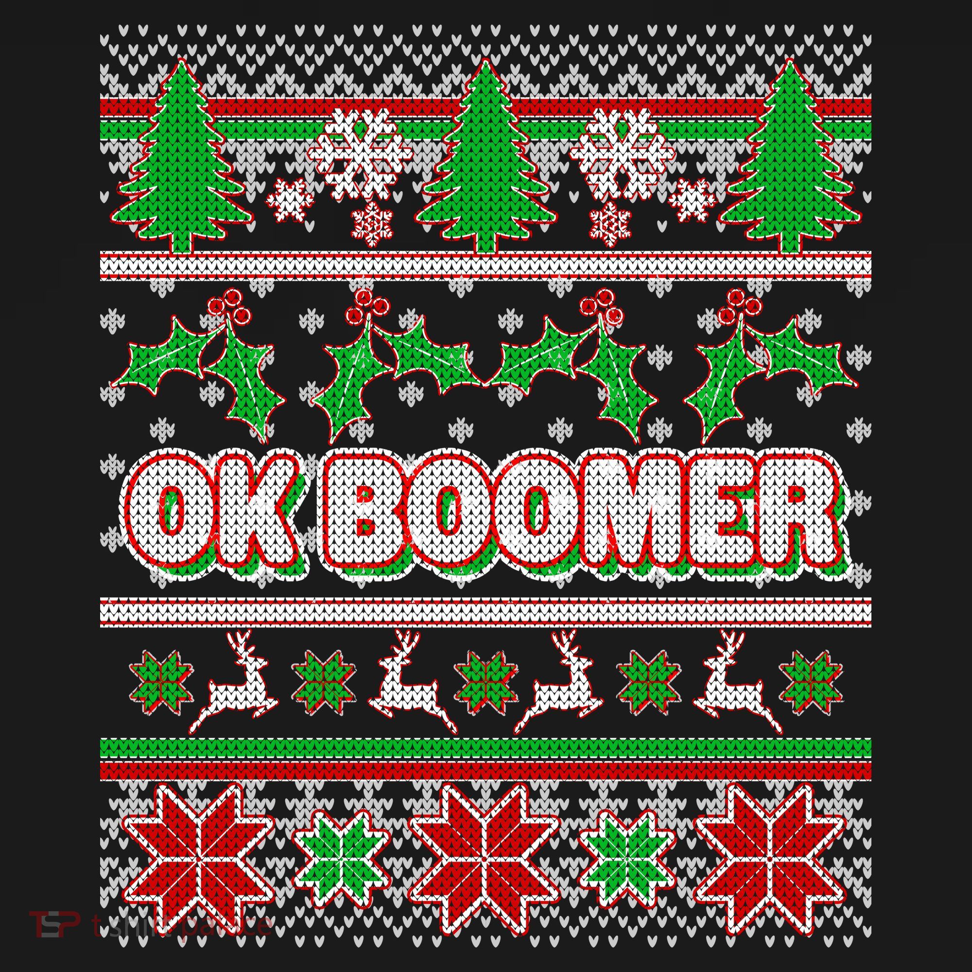Funny OK Boomer Ugly Christmas Women's Hoodie