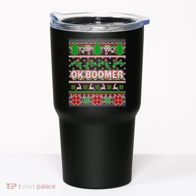 Funny OK Boomer Ugly Christmas Tumbler