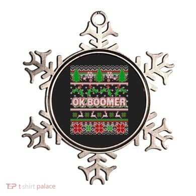 Funny OK Boomer Ugly Christmas Ornament
