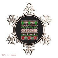 Funny OK Boomer Ugly Christmas Ornament thumb 0