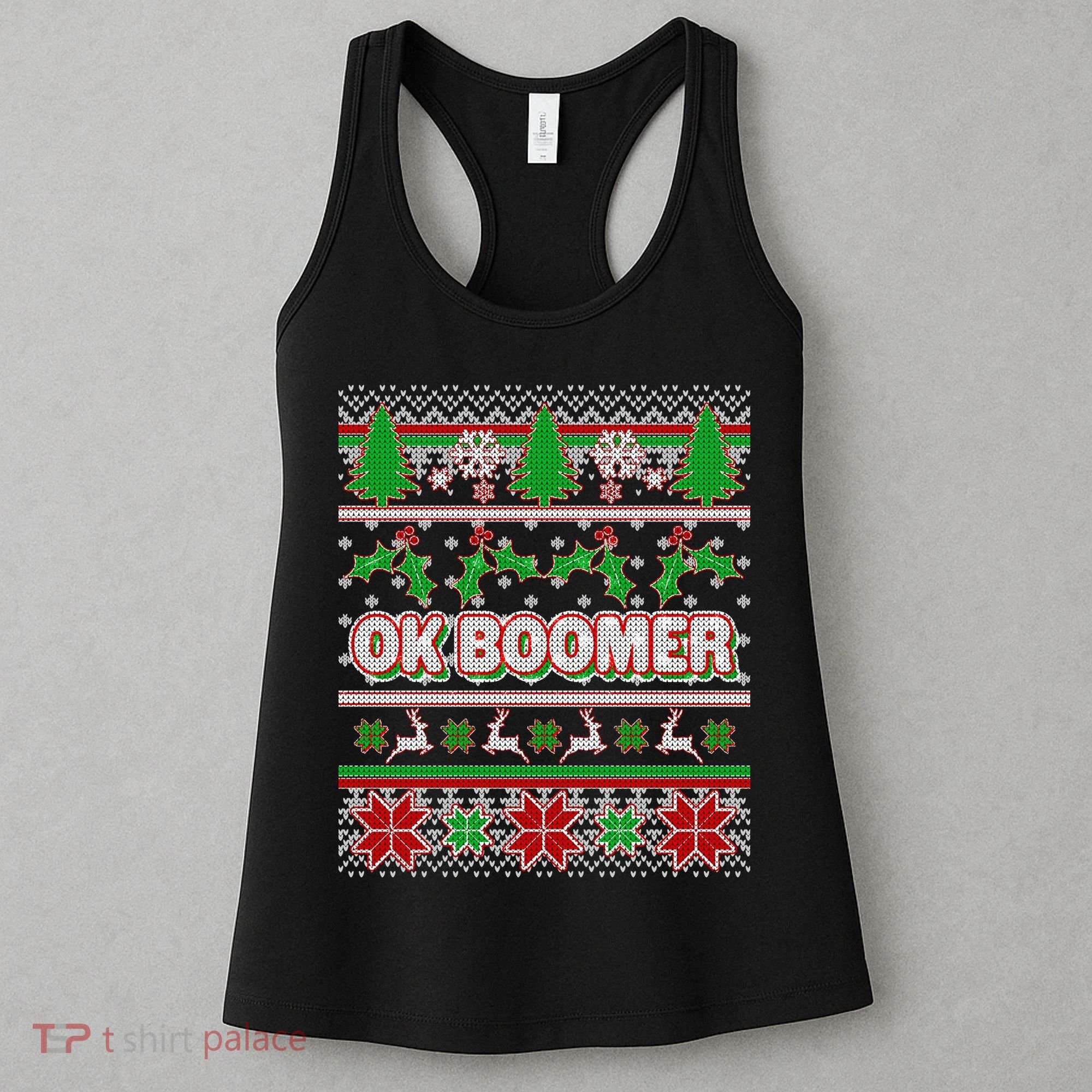 Funny OK Boomer Ugly Christmas Women's Tank Top