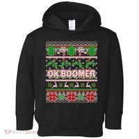 Funny OK Boomer Ugly Christmas Toddler Hoodie thumb 0