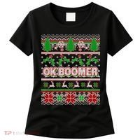 Funny OK Boomer Ugly Christmas Women's T-Shirt thumb 0