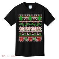 Funny OK Boomer Ugly Christmas Kids T-Shirt thumb 0