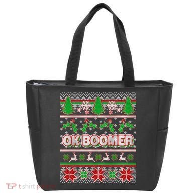 Funny OK Boomer Ugly Christmas Tote Bag