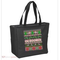 Funny OK Boomer Ugly Christmas Tote Bag thumb 2