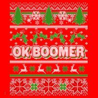 Funny OK Boomer Ugly Christmas Santa Hat thumb 1