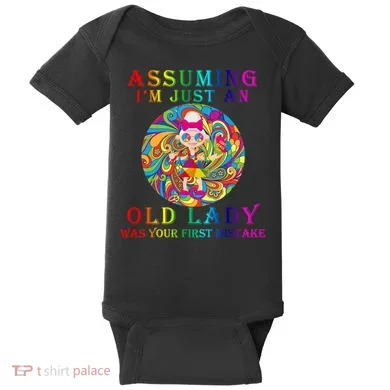 Funny Old Lady Baby Bodysuit