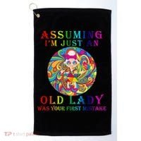 Funny Old Lady Golf Towel thumb 0